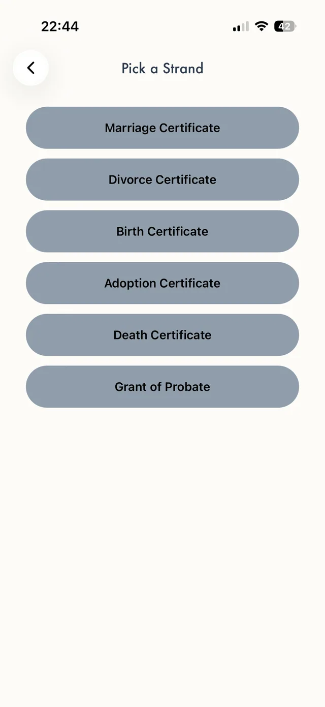 Certificate Strands