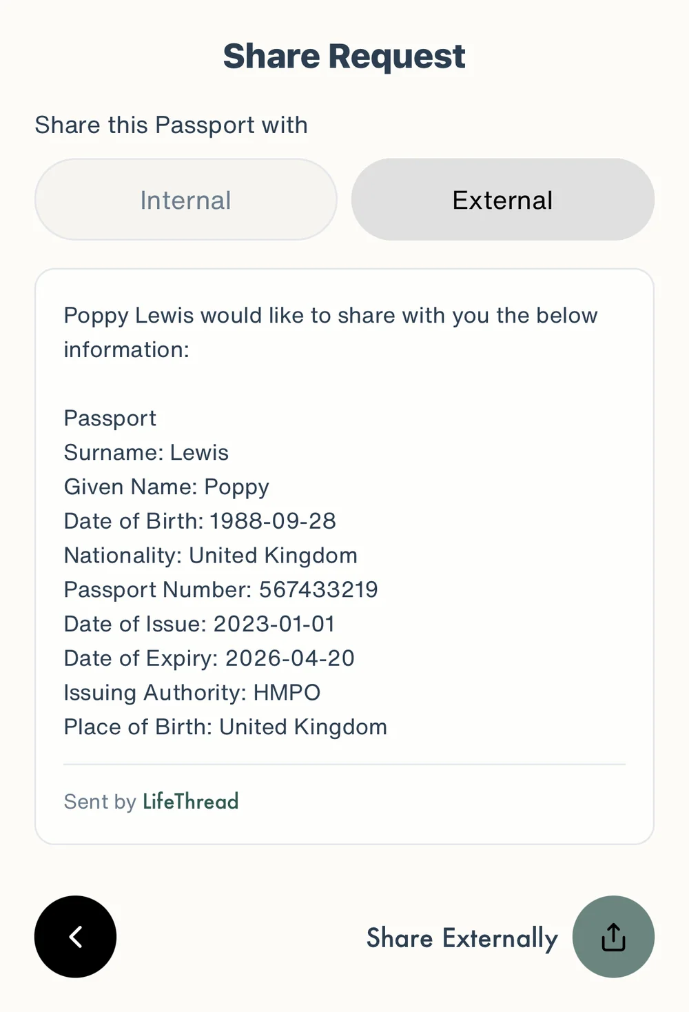 External Share