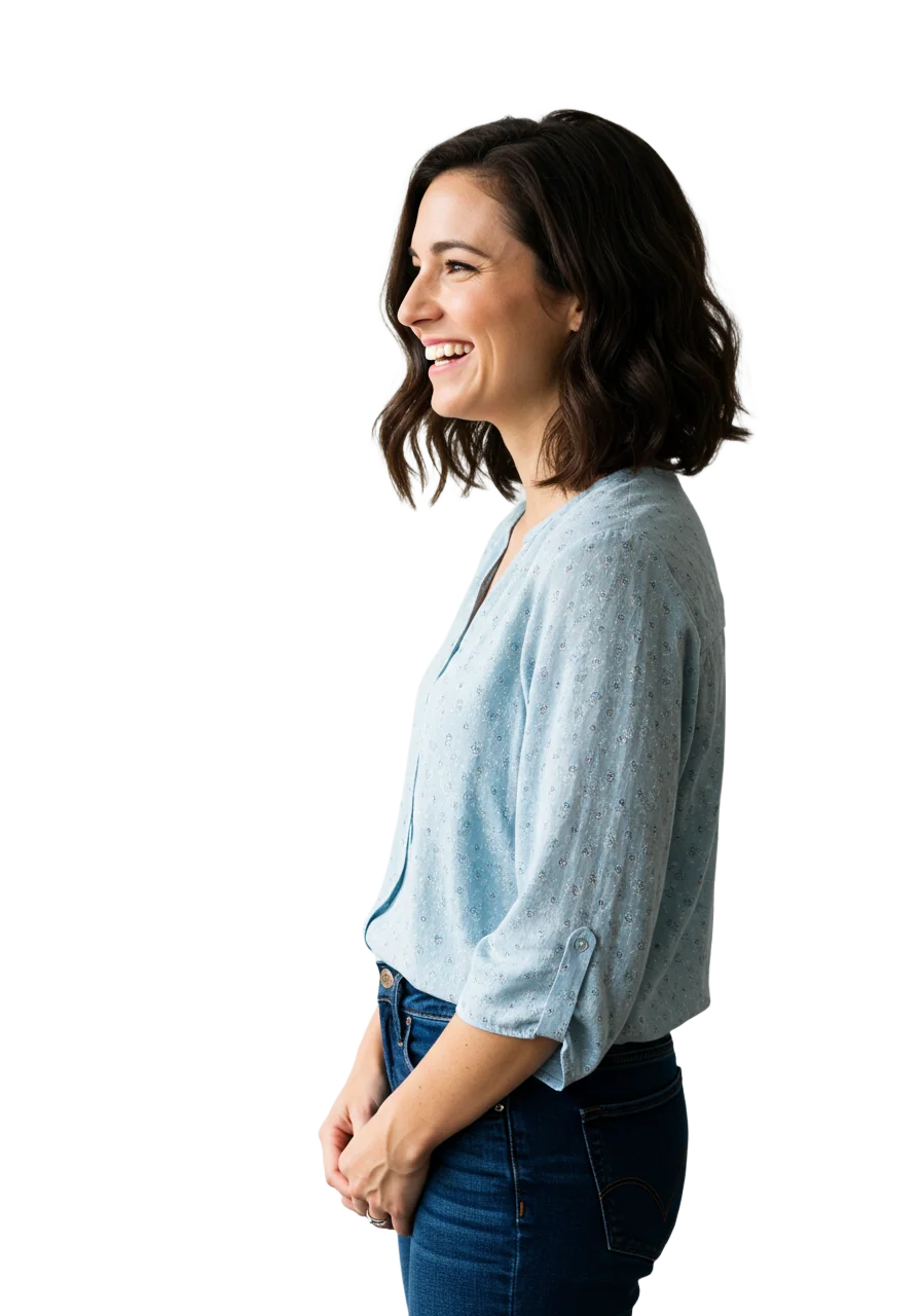 Layla happy side profile
